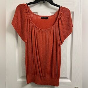 Women’s The Limited short sleeved sweater, dark orange, size small